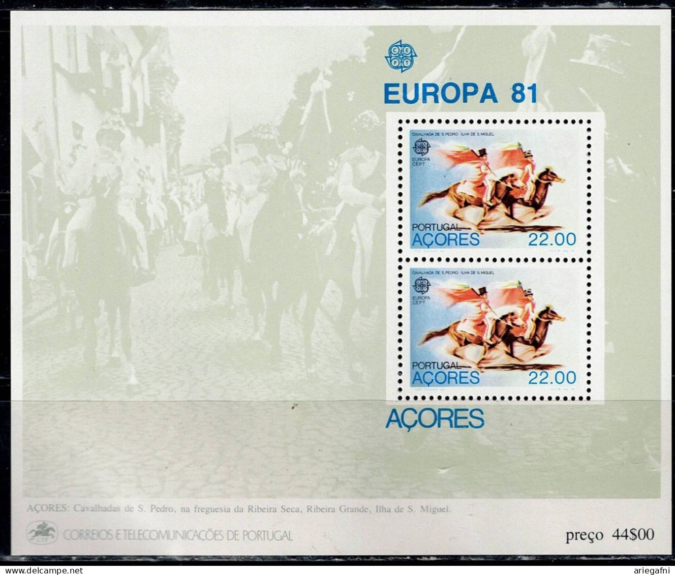 PORTUGAL MADEIRA 1981 EUROPA CEPT MI No BLOCK 2  MNH VF!! - Blocs-feuillets