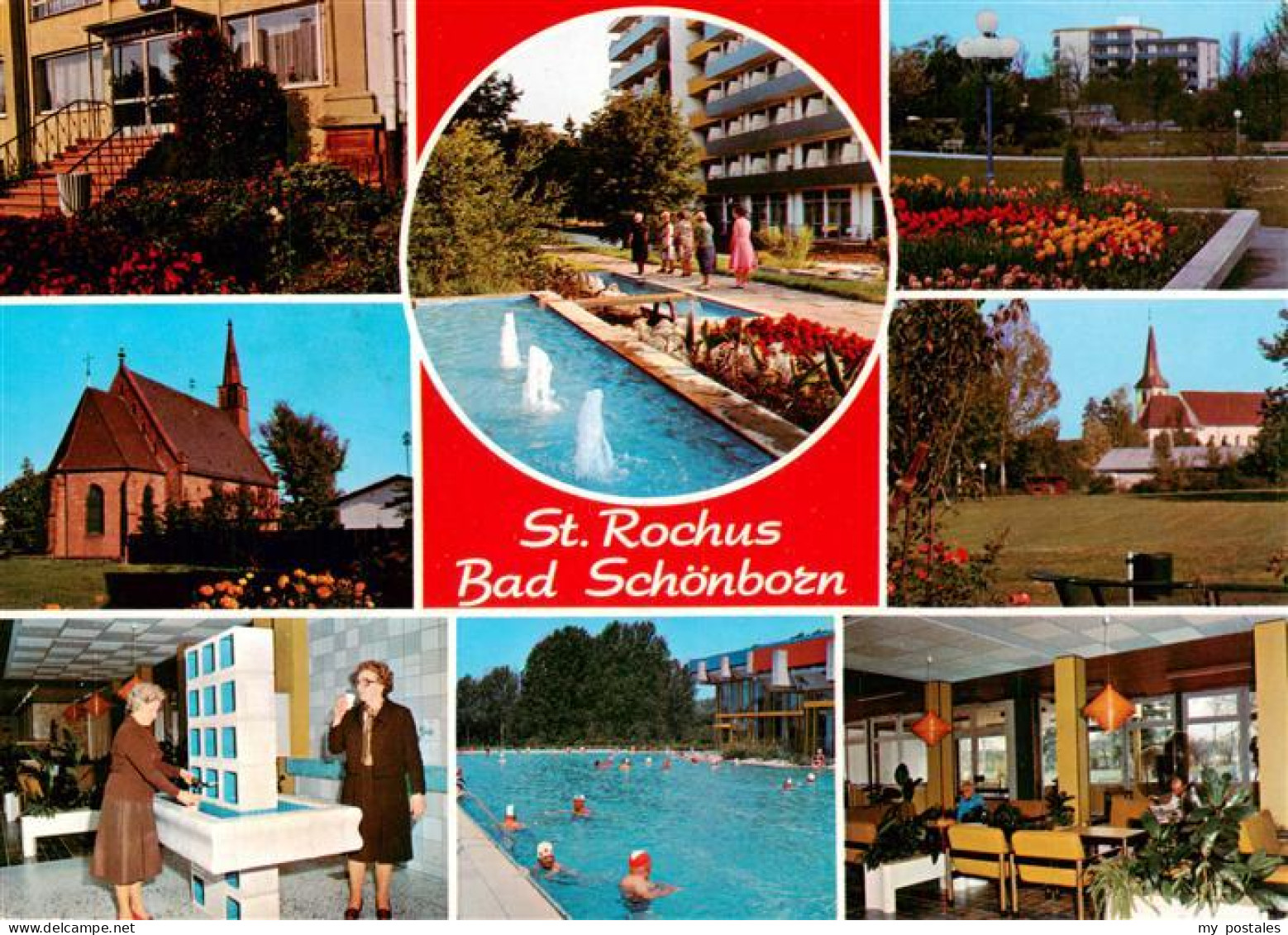 73916648 Bad Schoenborn Schwefelbad Mingolsheim Sanatorium St Rochus Schwimmbad  - Bad Schönborn