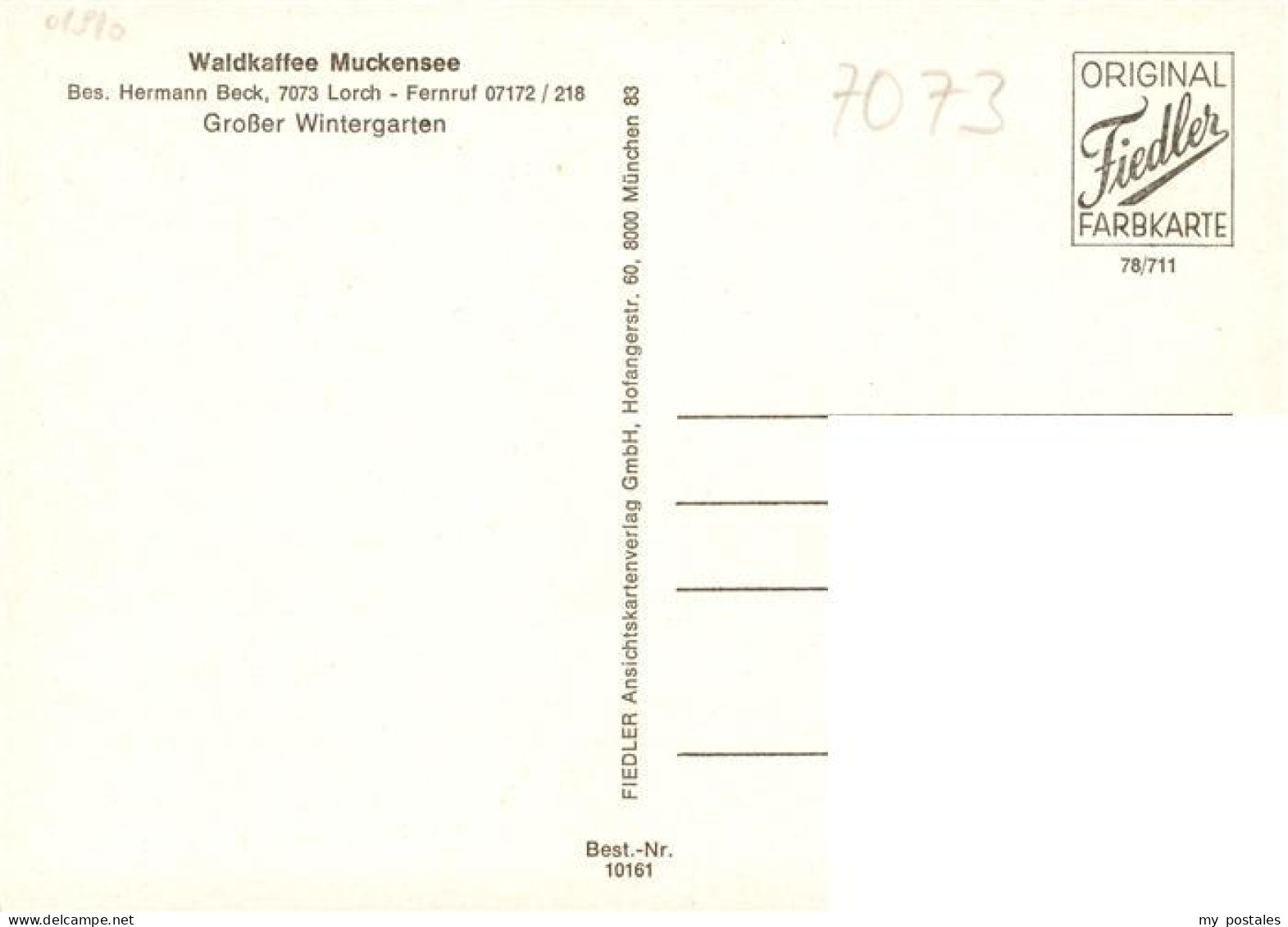 73916438 Lorch Remstal BW Waldcafe Muckensee Grosser Wintergarten - Lorch