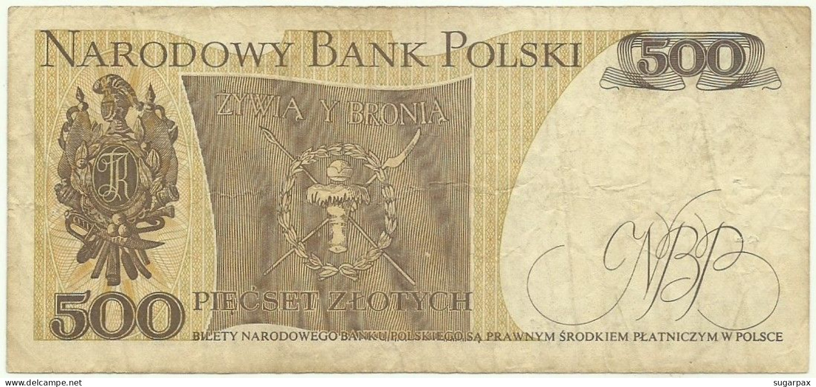 POLAND - 500 Zlotych - 1982 - Pick 145.d - Série FA - Narodowy Bank Polski - Pologne