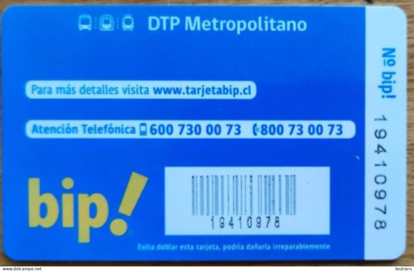 Chile Metro De Santiago Bip! Card Copa America Soccer-Football 2015 Limited Edition - Chemin De Fer