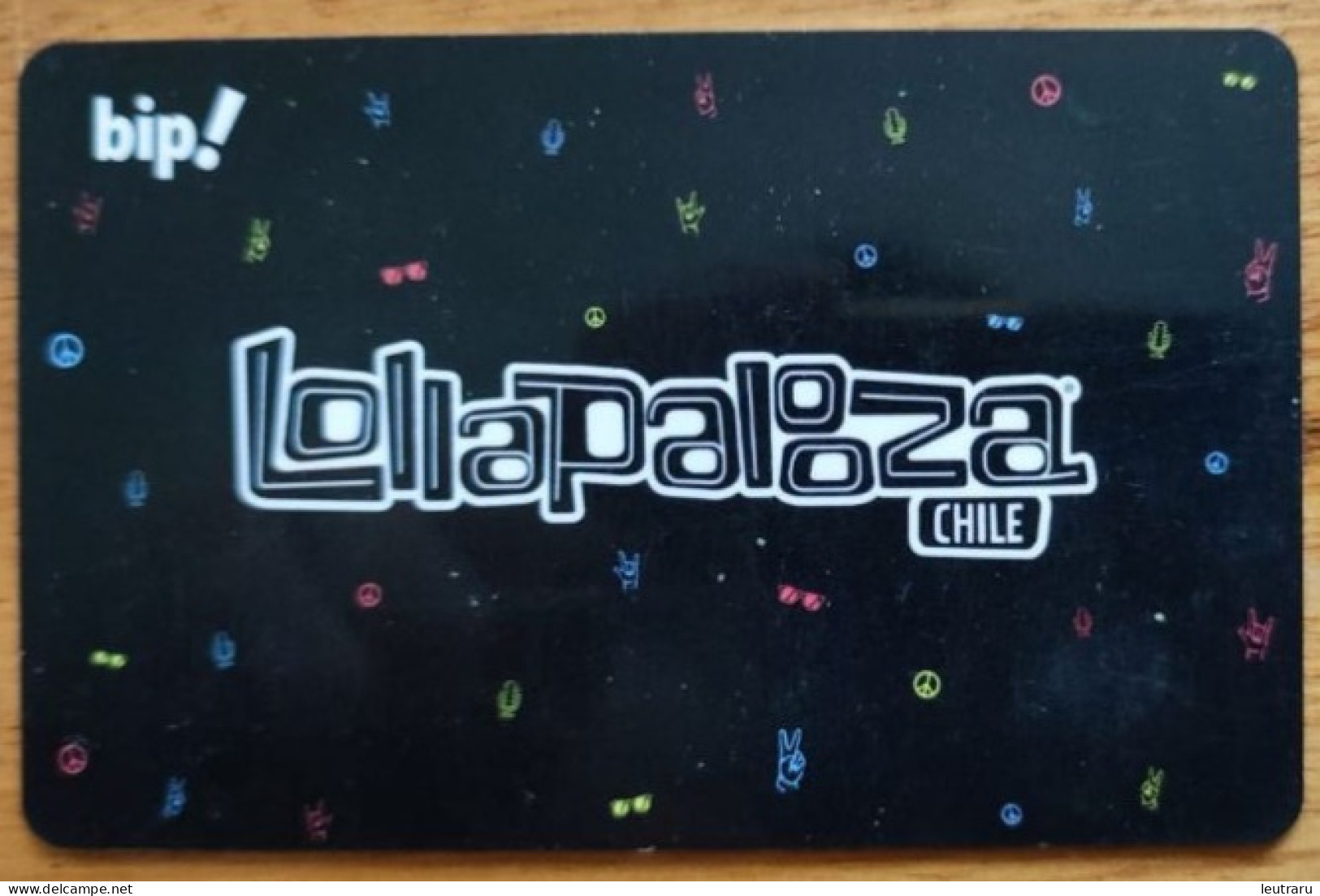 Chile Metro De Santiago Bip! Card Lollapalooza Limited Edition. - Chemin De Fer
