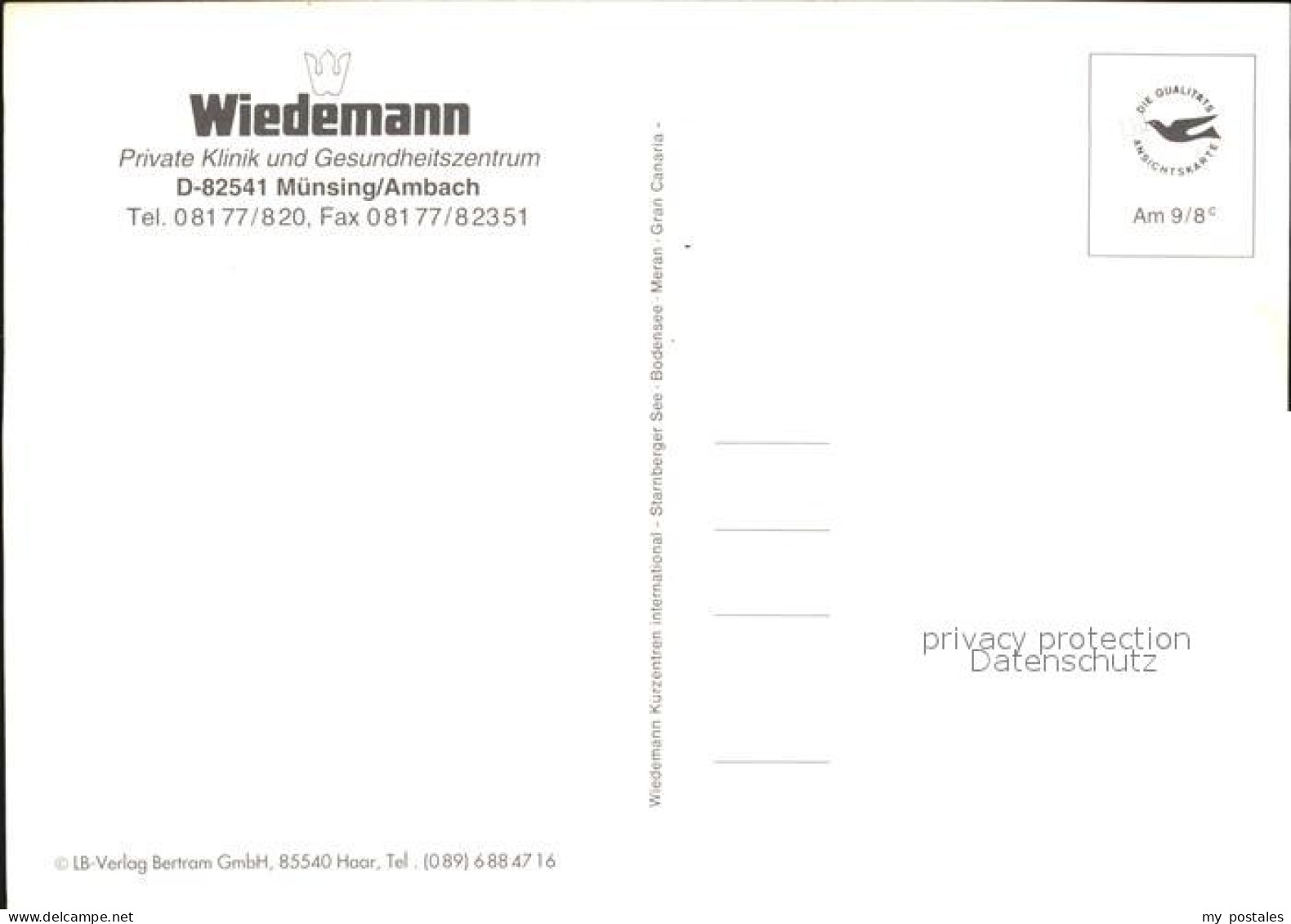 72535291 Muensingen Ambach Fliegeraufnahme Wiedemann Klinik Apfelstetten - Münsingen