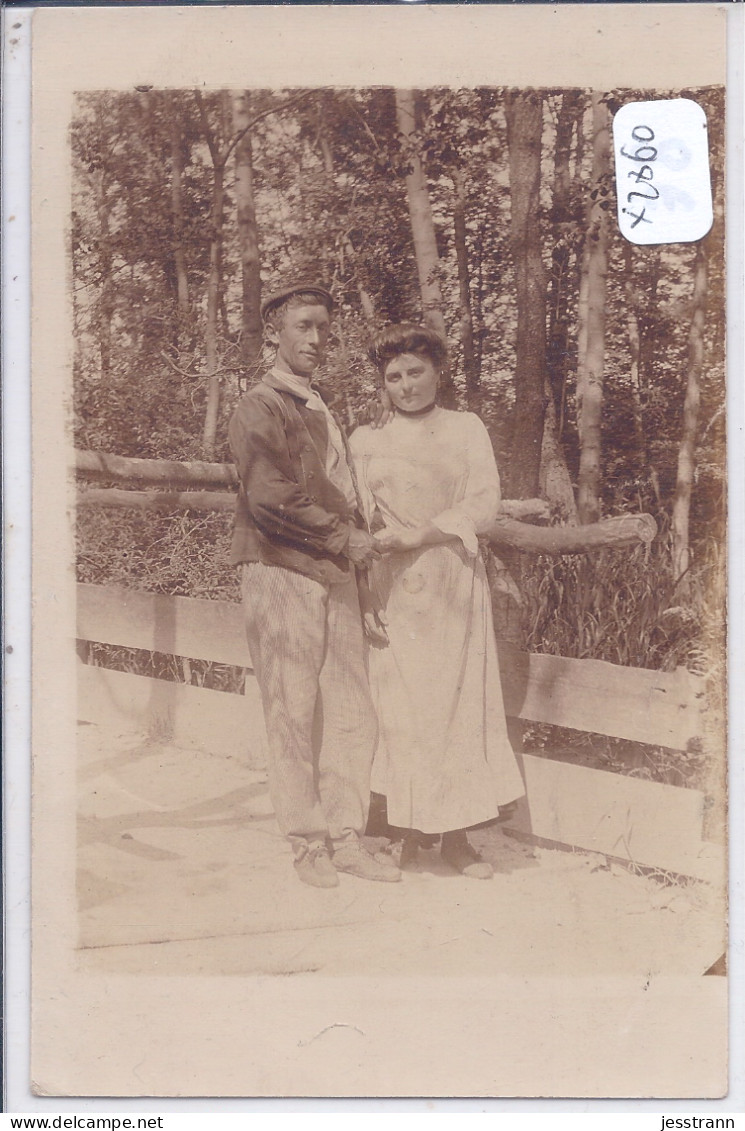 CARTE-PHOTO- DEUX AMOUREUX - Da Identificare