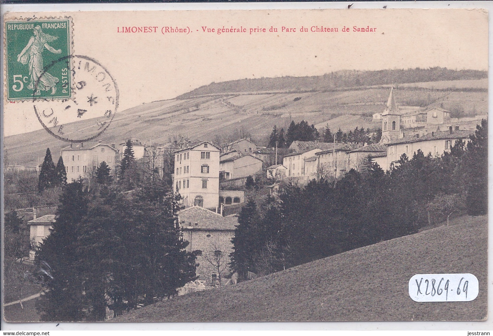 LIMONEST- VUE GENERALE- PRISE DU PARC DU CHATEAU DE SANDAR - Limonest