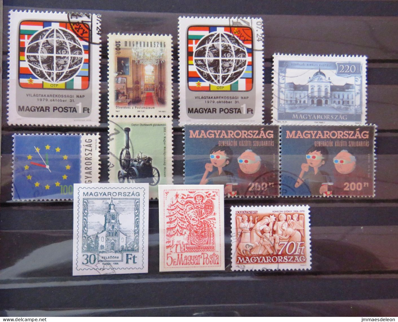Hungary 1991 - 2012 Flags Furniture Europe Stars Clayton Car Lens + Square Cuts - Used Stamps