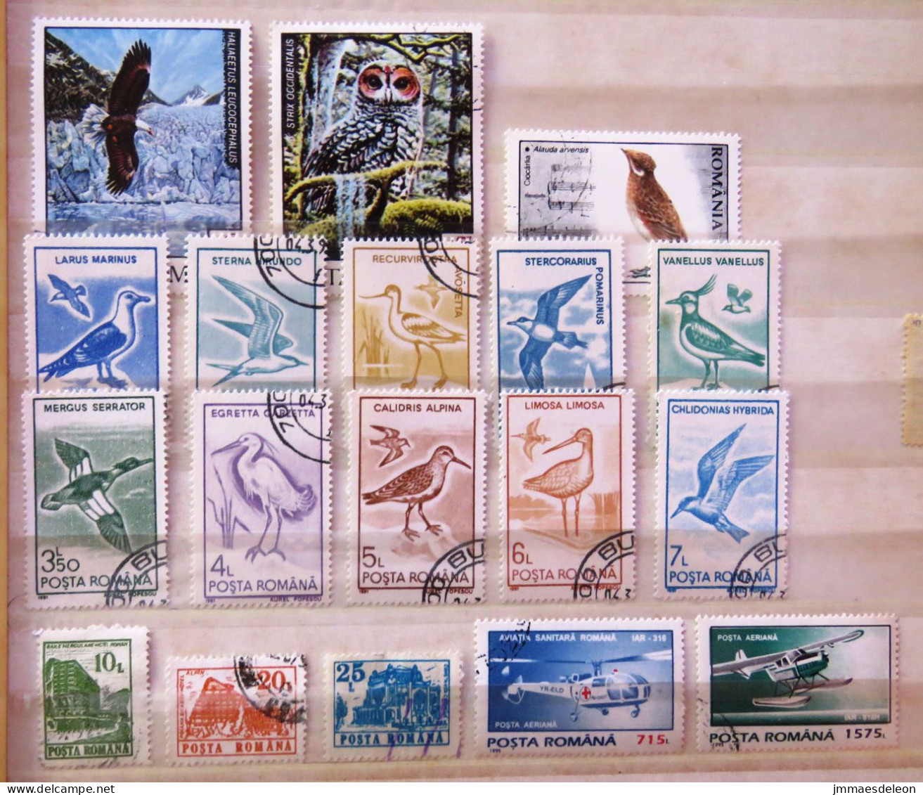 Rumania 1991 - 1996 Plane Red Cross Helicopter Birds Owl - Usati