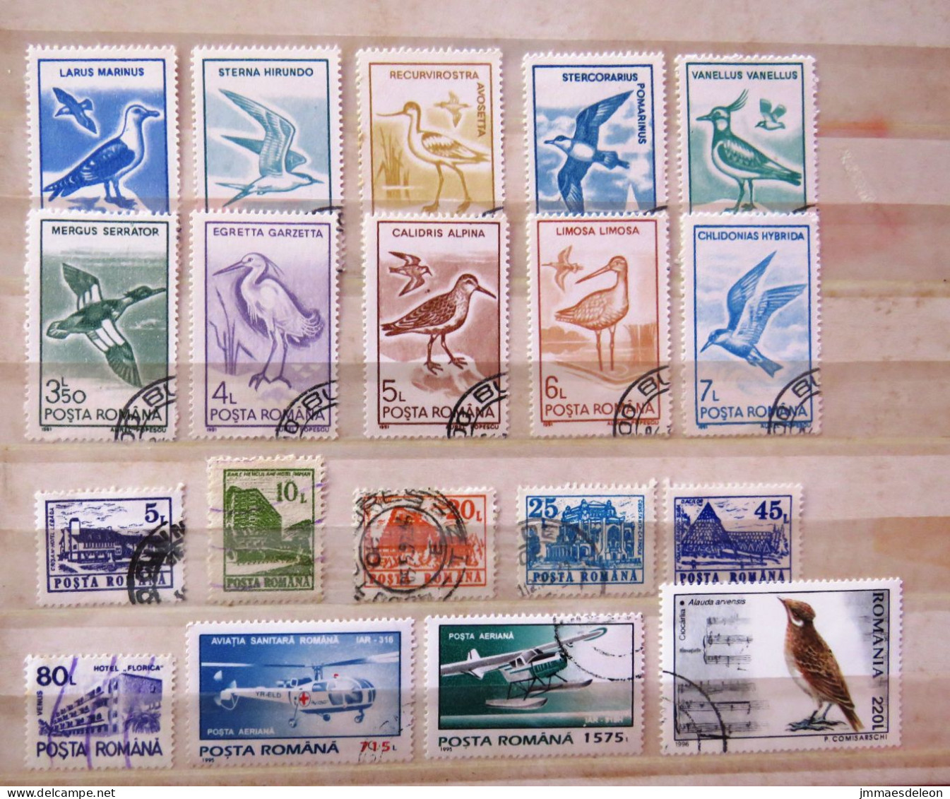 Rumania 1991 - 1996 Plane Red Cross Helicopter Birds Buildings - Used Stamps