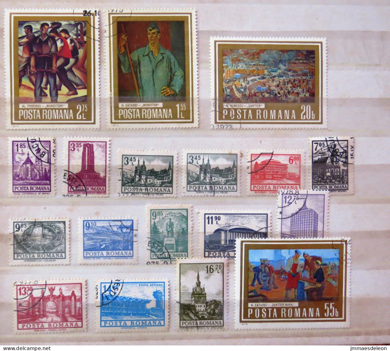 Rumania 1973 Paintings Churches Buildings Monuments - Used Stamps