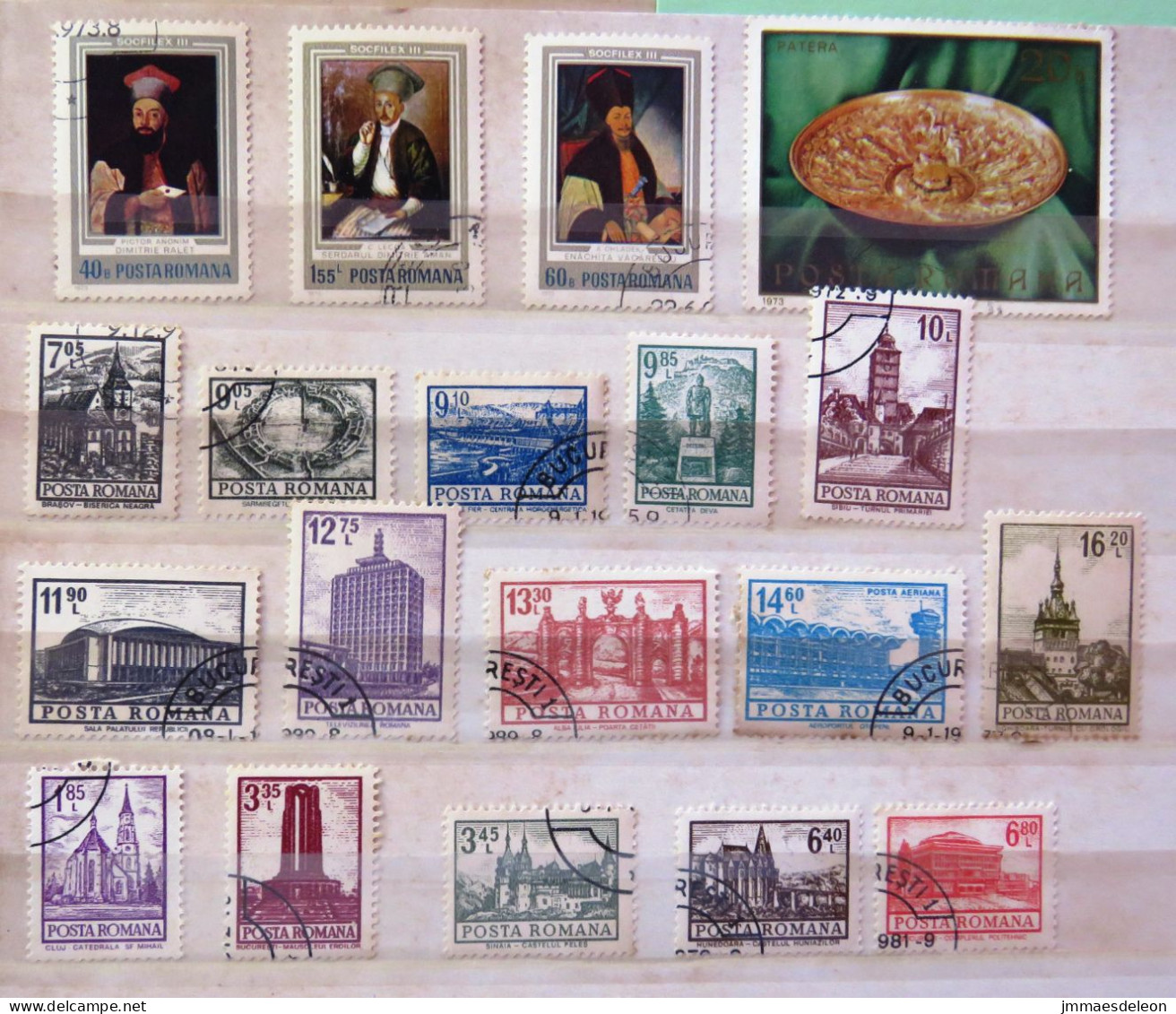 Rumania 1973 Paintings Archaeology Churches Buildings Monuments - Used Stamps