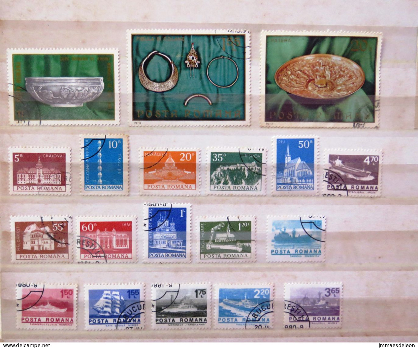 Rumania 1973 Archaeology Churches Bridge Ships - Used Stamps