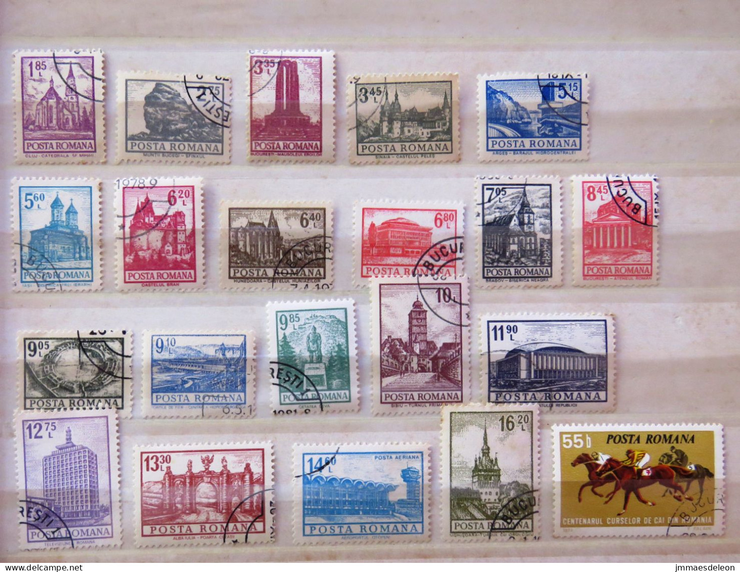 Rumania 1973 - 1974 Churches Buildings Monuments Sport Horses - Usati