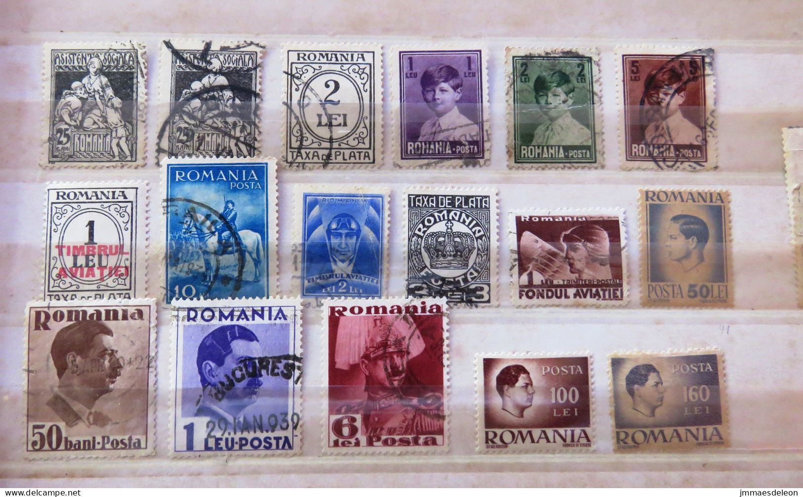 Rumania 1921 - 1945 Horse Crown Plane Pilot - Used Stamps