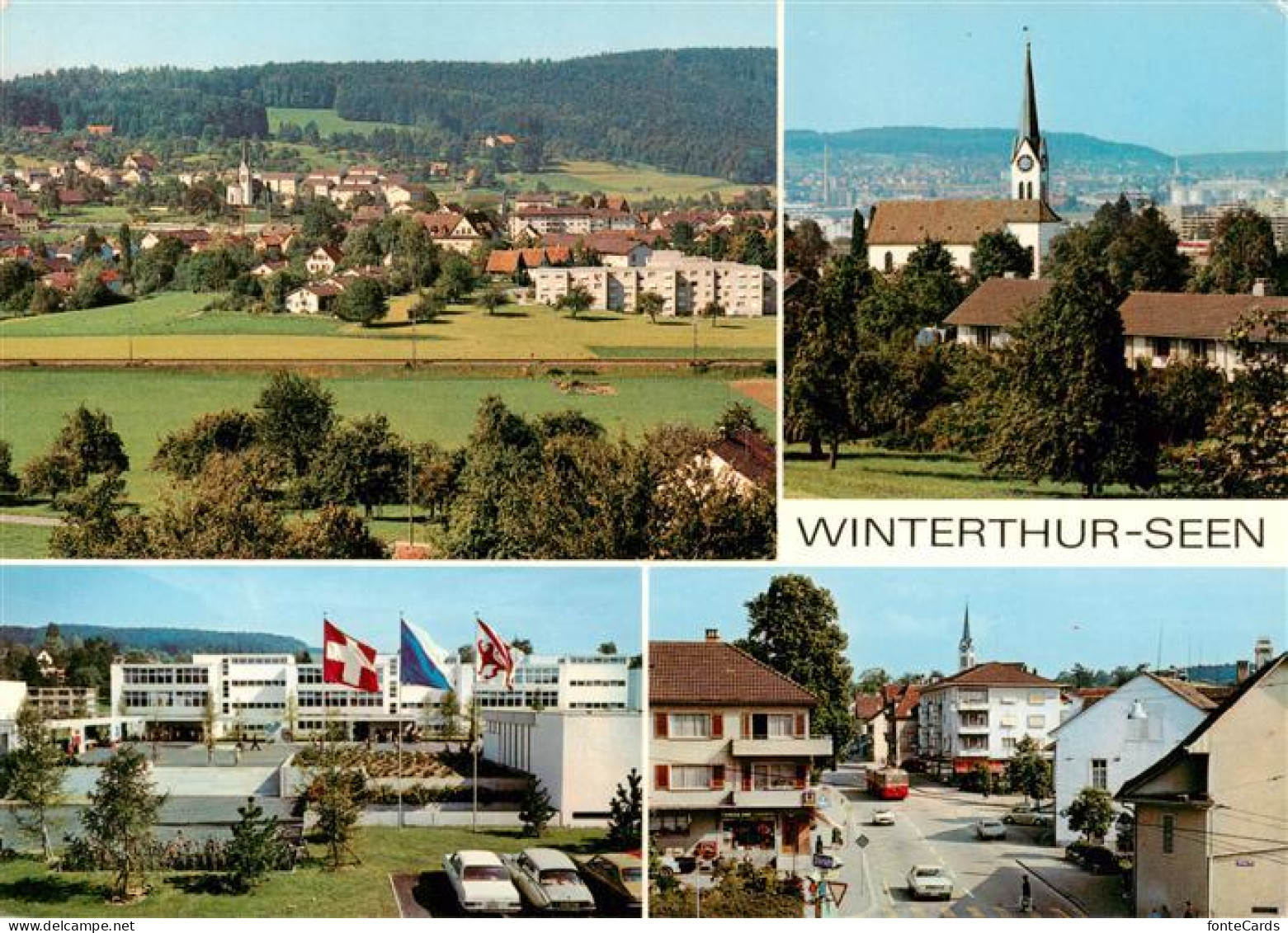 13908659 Winterthur__ZH Panorama Kirche Strassenpartie  - Autres & Non Classés