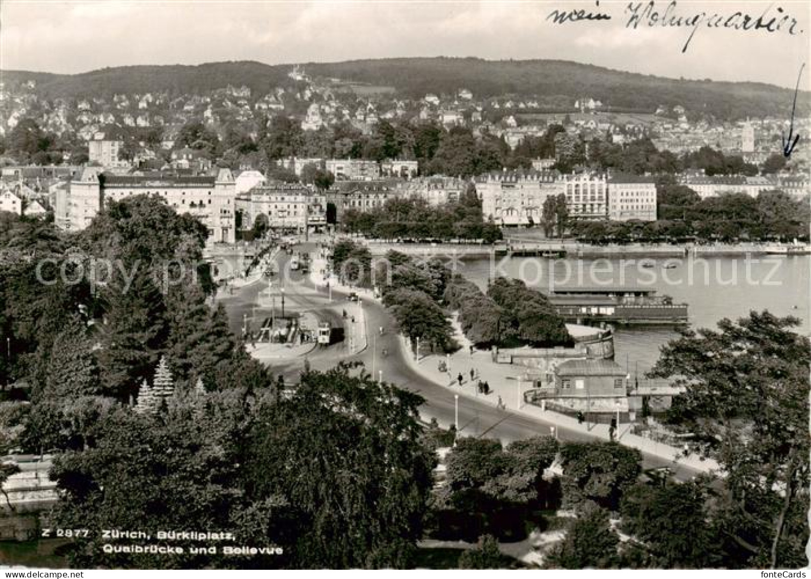 13851639 Zuerich ZH Stadtpanorama Mit Buerkliplatz Quaibruecke Und Bellevue Zuer - Autres & Non Classés