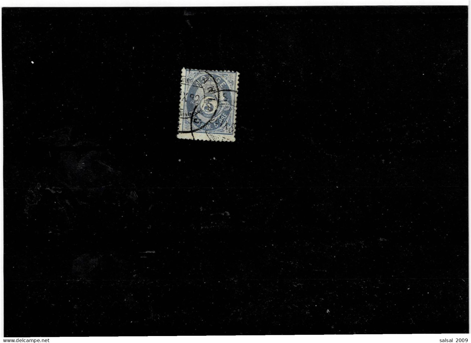 NORVEGIA ,"Corno Di Posta ",5 Or. Usato ,qualita Ottima - Used Stamps