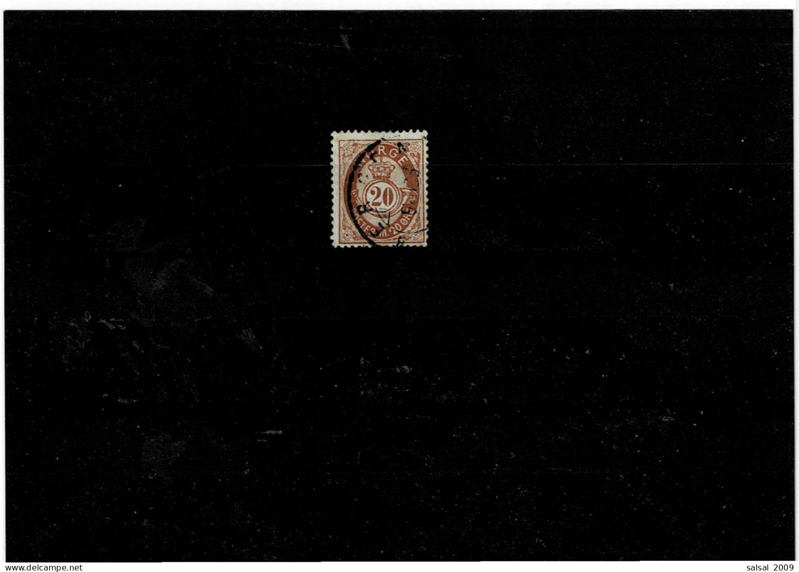 NORVEGIA ,"Corno Di Posta "20 Or. Usato ,qualita Ottima - Used Stamps