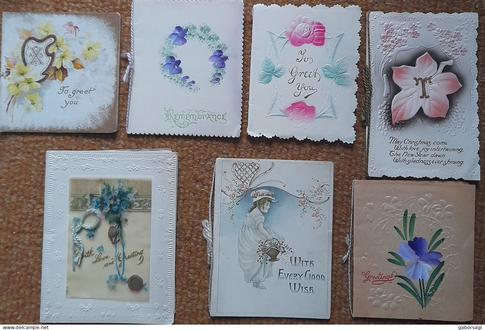 Embossed Colored Postcards (2) - Collections & Lots