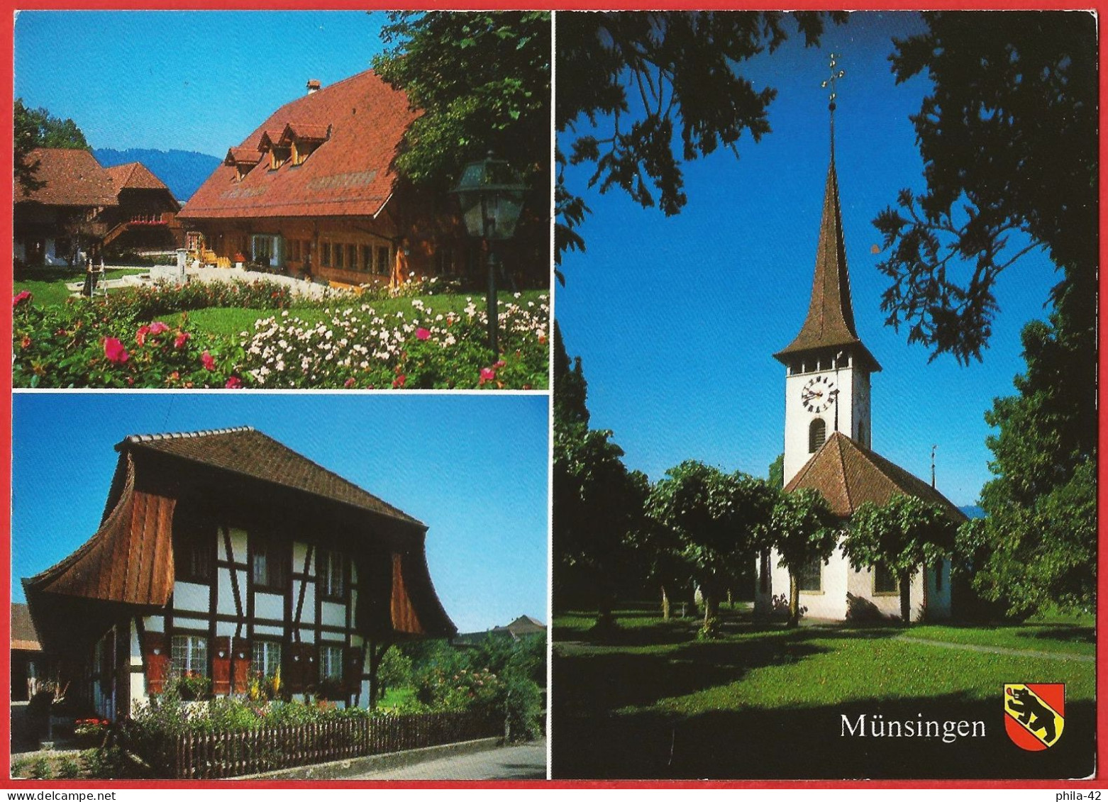 Schweiz - Münsingen : Verschiedene Ansichten - Geschrieben Postkarte, Guter Zustand - Münsingen