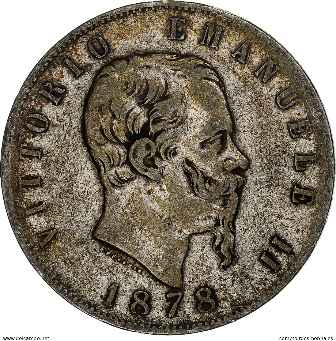 Italie, Vittorio Emanuele II, 5 Lire, 1878, Rome, Argent, TB, KM:8.4 - 1861-1878 : Victor Emmanuel II