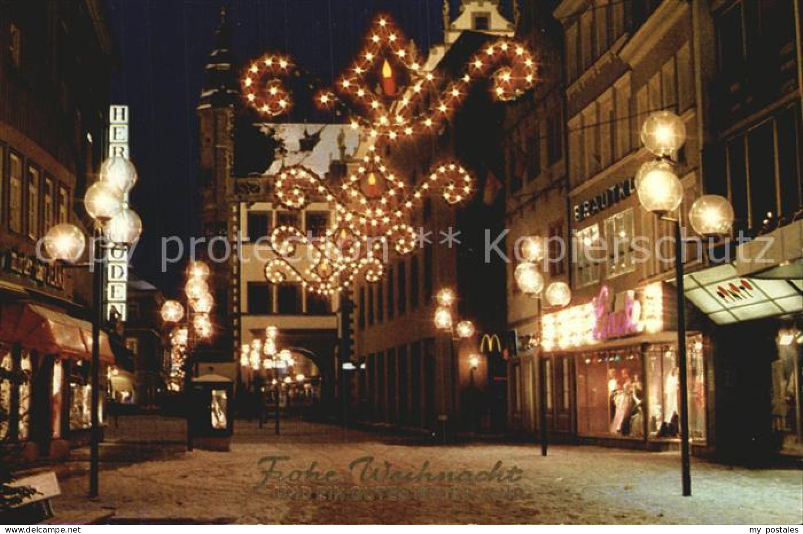 72532589 Schweinfurt Rathaus Fussgaengerzone Spitalstrasse Zur Weihnachtszeit Sc - Schweinfurt