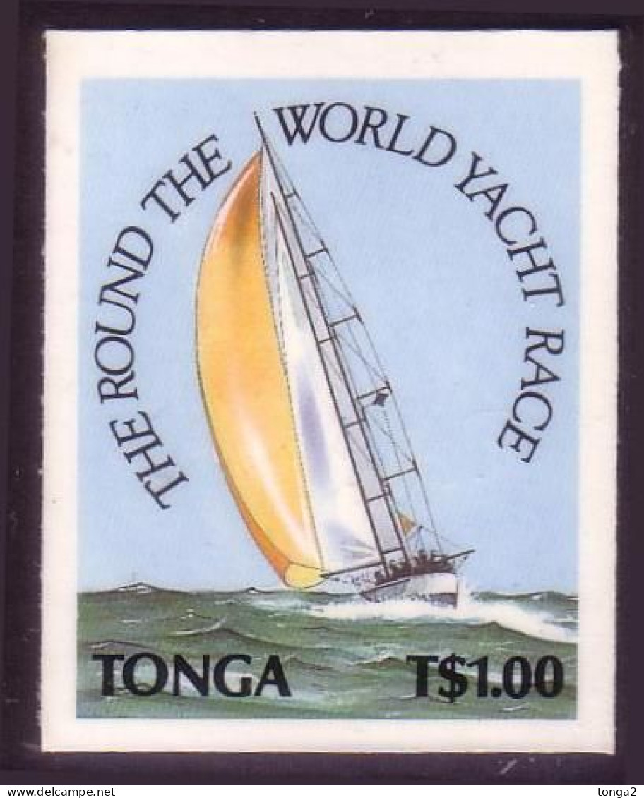 TONGA 1991 Cromalin Proof - Around The World Yacht Race - Sailing Boat - 5 Exist - Tonga (1970-...)