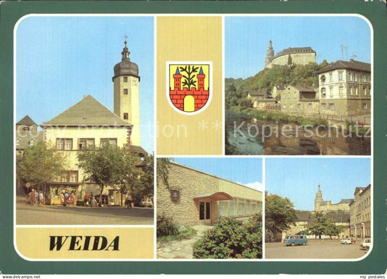 72528523 Weida Thueringen Rathaus Am Markt Osterburg Konsum Gaststaette Gerberke - Weida