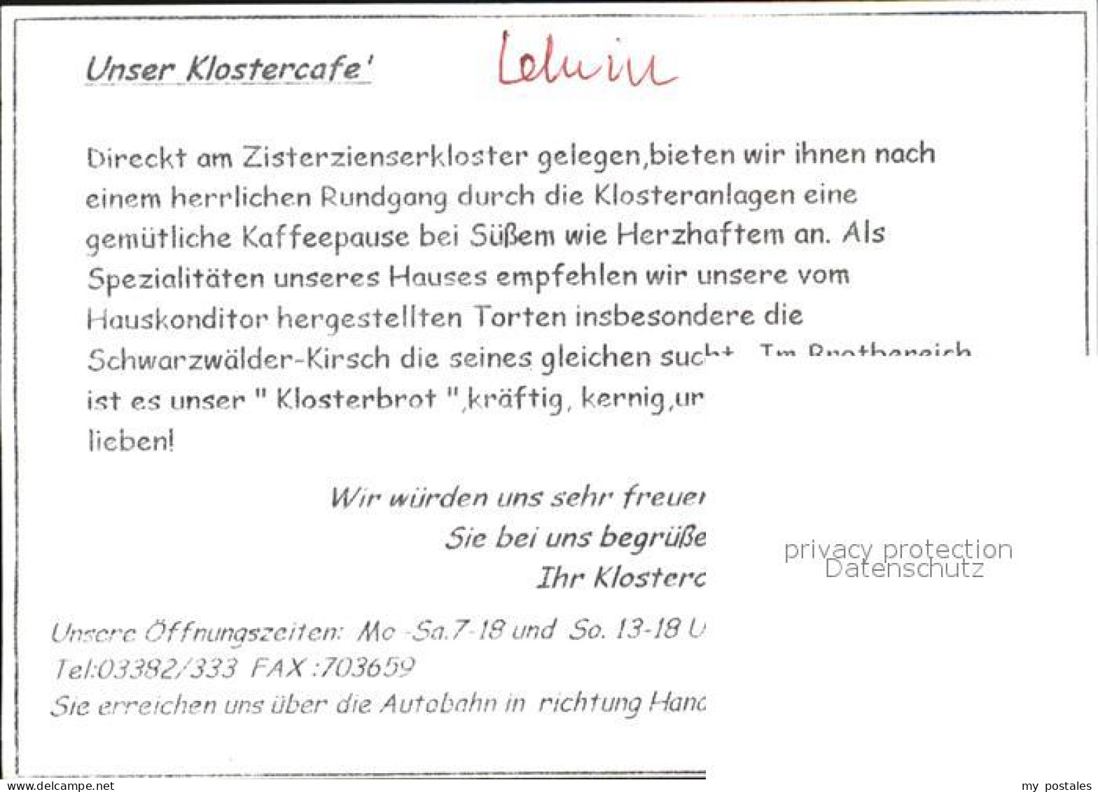 72528350 Lehnin Klostercafe Am Zisterzienserkloster Lehnin - Lehnin