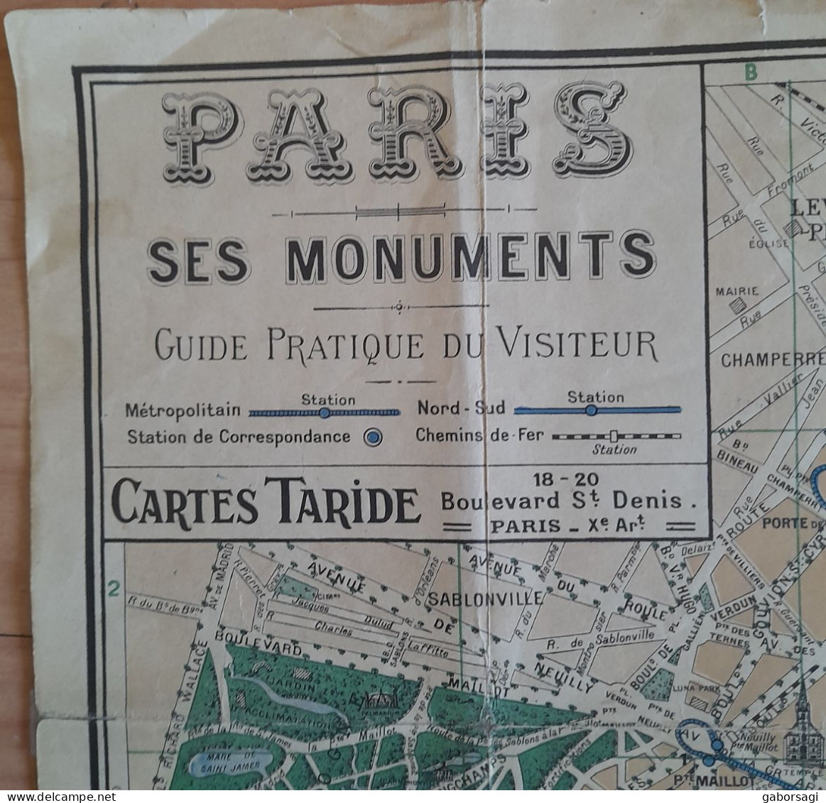 Paris Ses Monuments - Cartes Taride 1905-1925 - Roadmaps