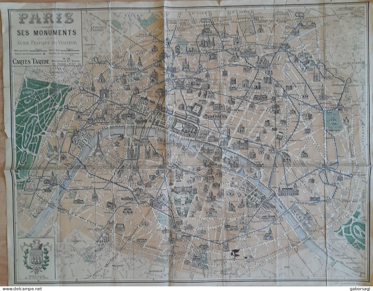 Paris Ses Monuments - Cartes Taride 1905-1925 - Cartes Routières