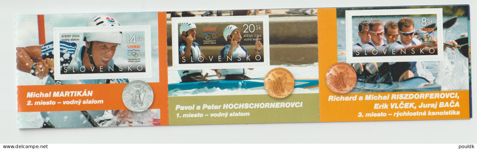 Slovakia 2004 Olympic Games In Athens Medal Winners Booklet W/six Selfadhesive Stamps MNH/**. Postal Weight  - Ete 2004: Athènes