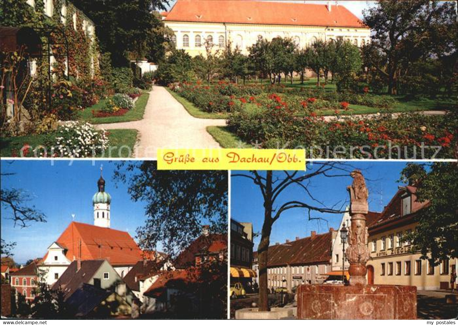 72522793 Dachau Klosterpark Kirche Brunnen Dachau - Dachau