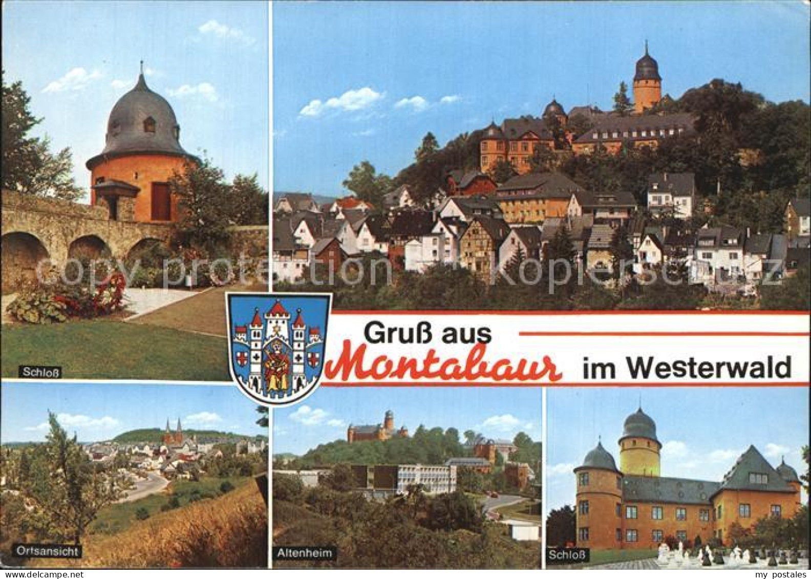 72522762 Montabaur Westerwald Schloss Ortsblick Panorama Altenheim Montabaur - Montabaur