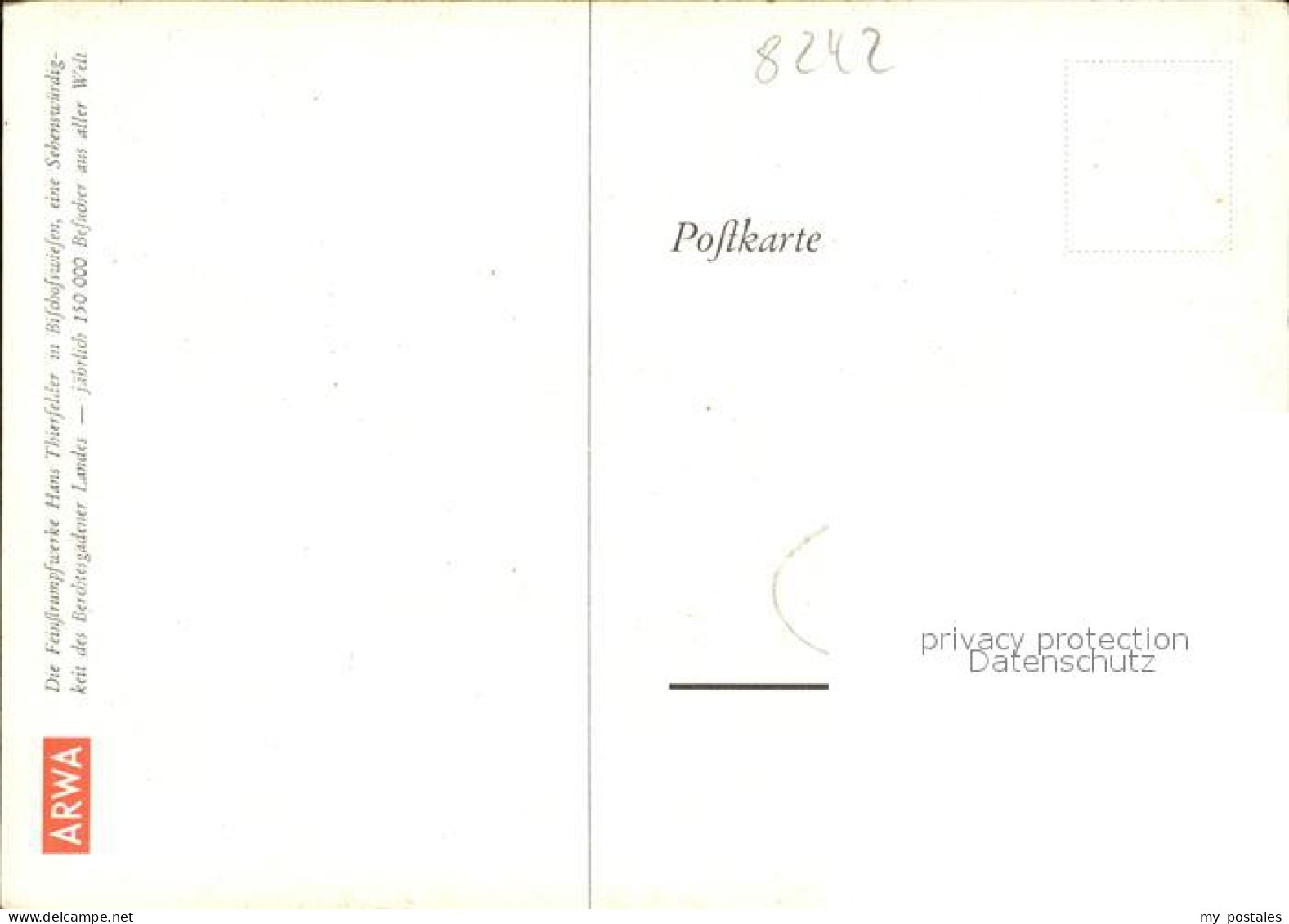 72512562 Bischofswiesen ARWA Feinstrumpfwerke Bischofswiesen - Bischofswiesen