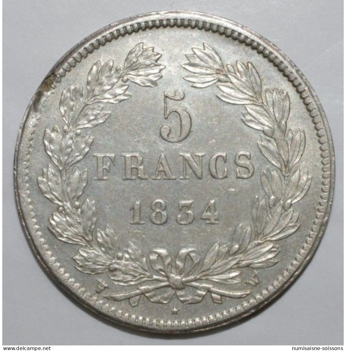 GADOURY 678 - 5 FRANCS 1834 W Lille TYPE LOUIS PHILIPPE 1er - TTB A SUP - KM 749 - 5 Francs