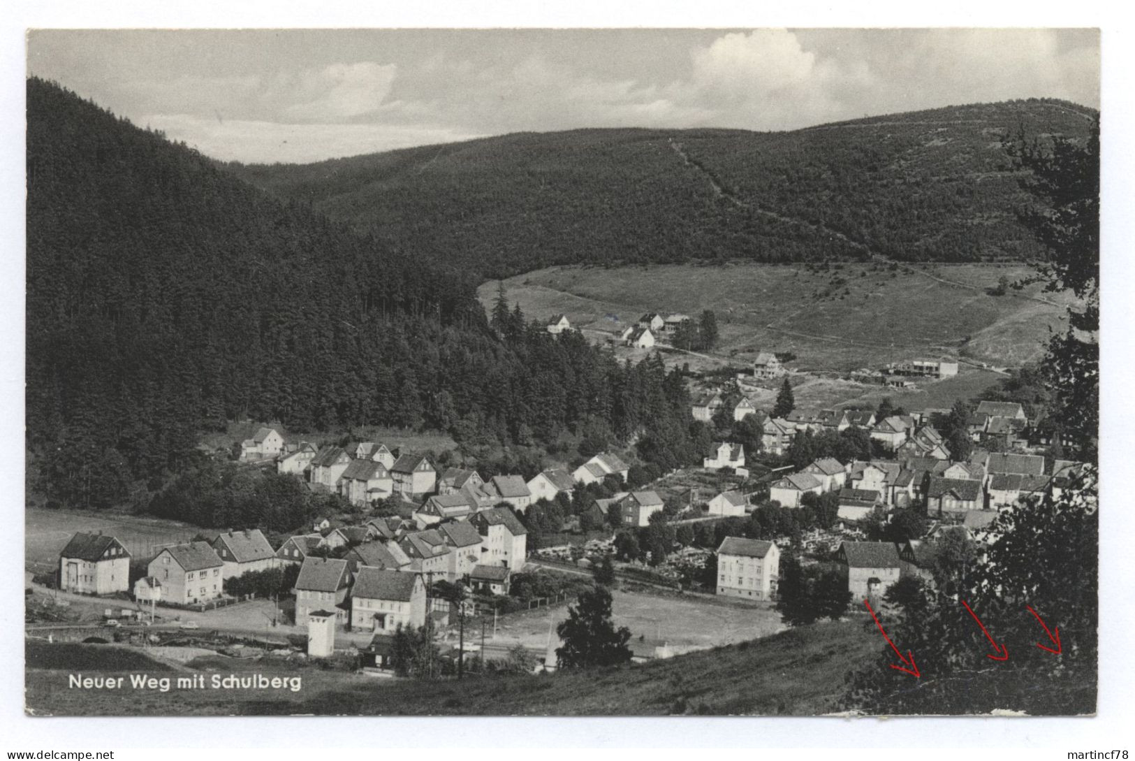 3391 Hohenluftkurort Lautenthal Oberharz 350 - 550 über N N Gel. 1965 - Bestoßen, Starker Eckknick - Oberharz