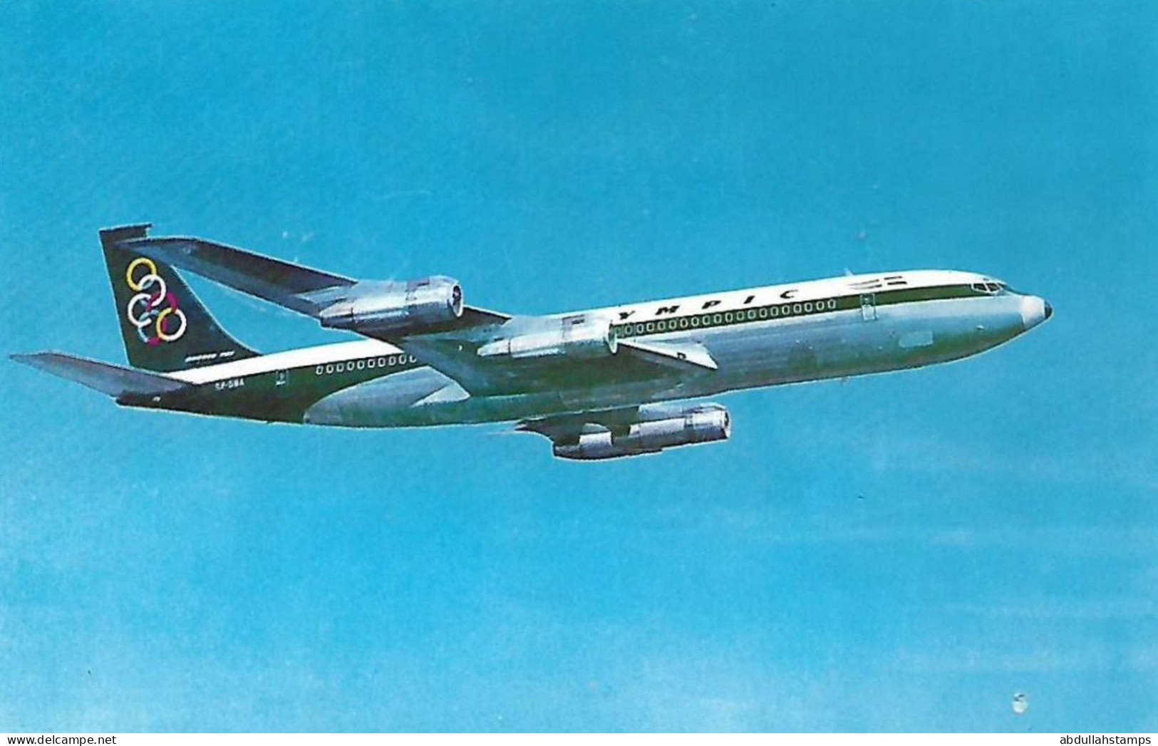 LIBYA  1979  OLYMPIC AIRWAYS BOEING 707-320 PICTURE  POSTCARD / VIEW CARD  TO CANADA , AEROPLANE, AVIATION. - Libye