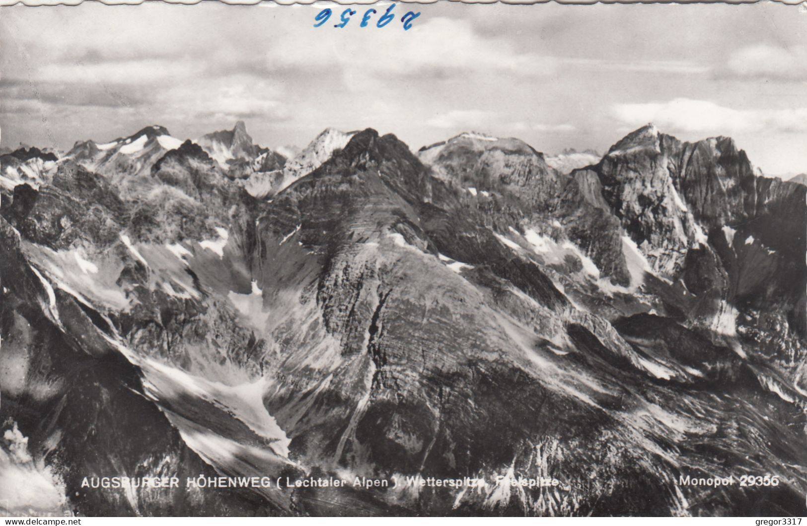 E4165) AUGSBURGER HÖHENWEG - Lechtaler Alpen - Wetterspitze - Tolle S/W Foto AK - Lechtal