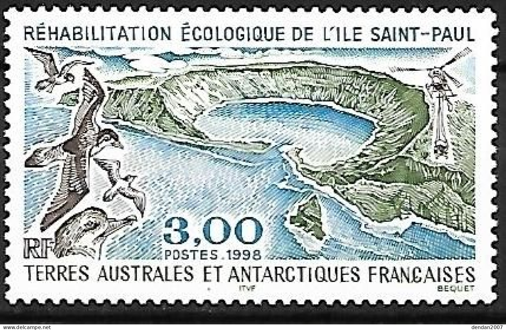 TAAF (French Antarctic Territory) : MNH ** 1998 :  Broad-billed Prion  -  Pachyptila Vittata - Albatros