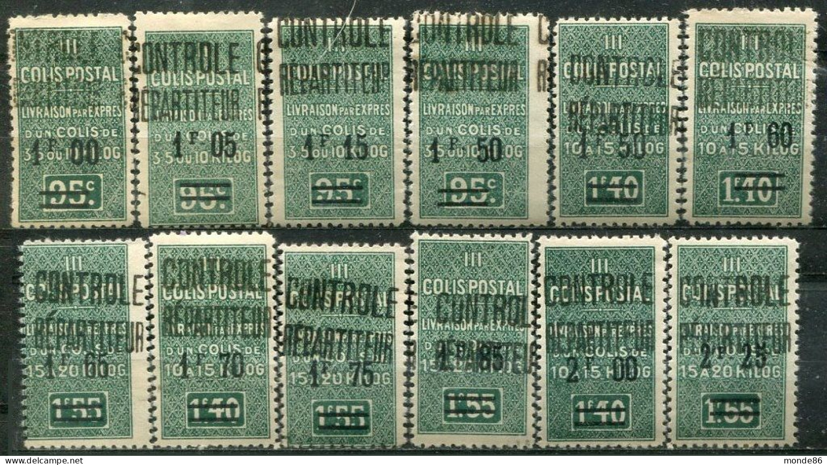 ALGERIE - Y&T CP N° 27-37 * - Paketmarken