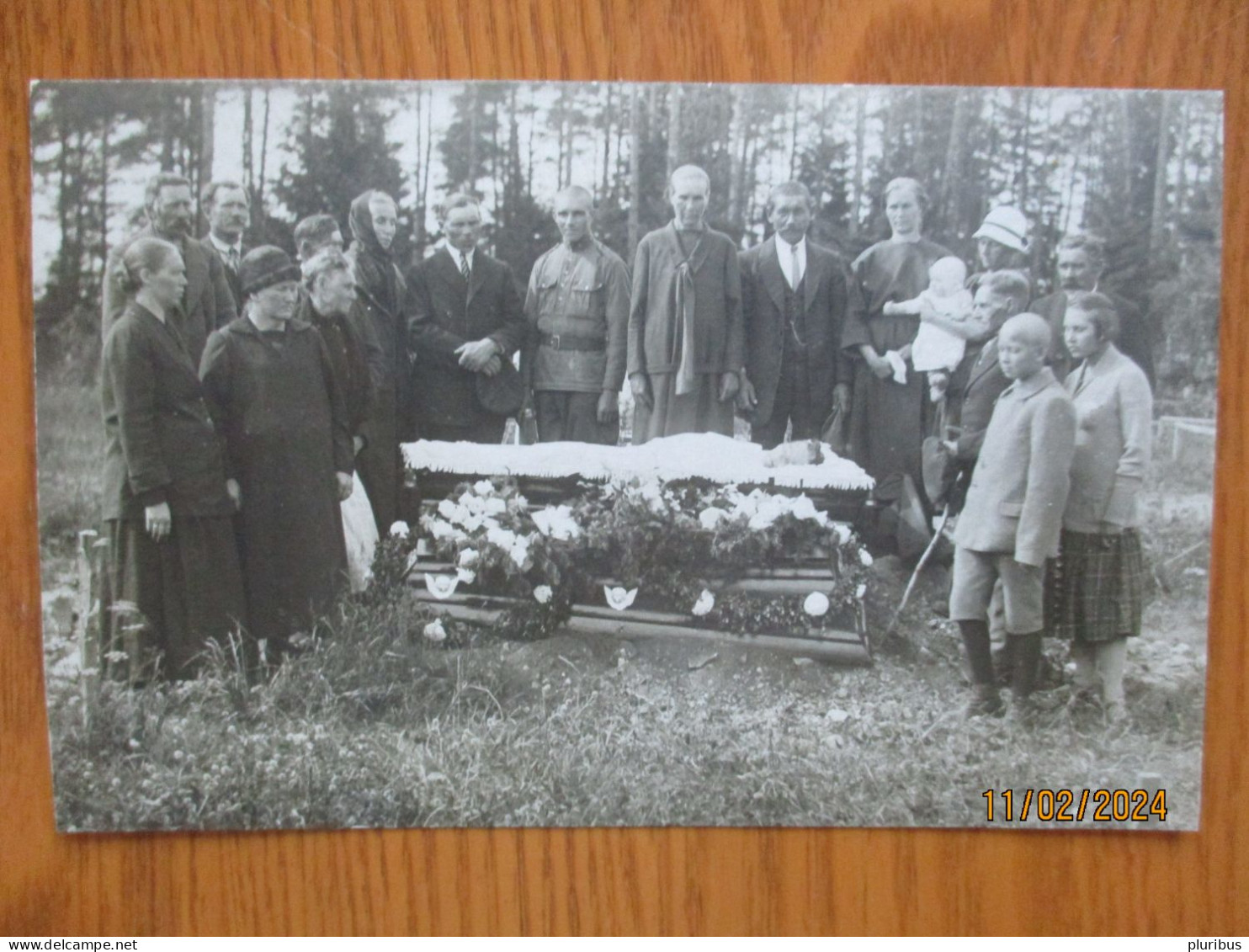 POST MORTEM FUNERAL DEAD WOMAN IN COFFIN , 19-30 - Funerali