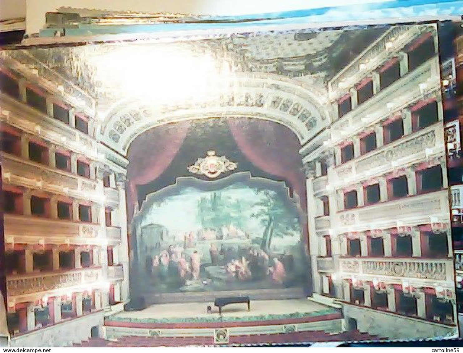 8 CARD NAPOLI THEATER TEATRO S SAN CARLO INTERNO  N1957<  JT6670 - Portici