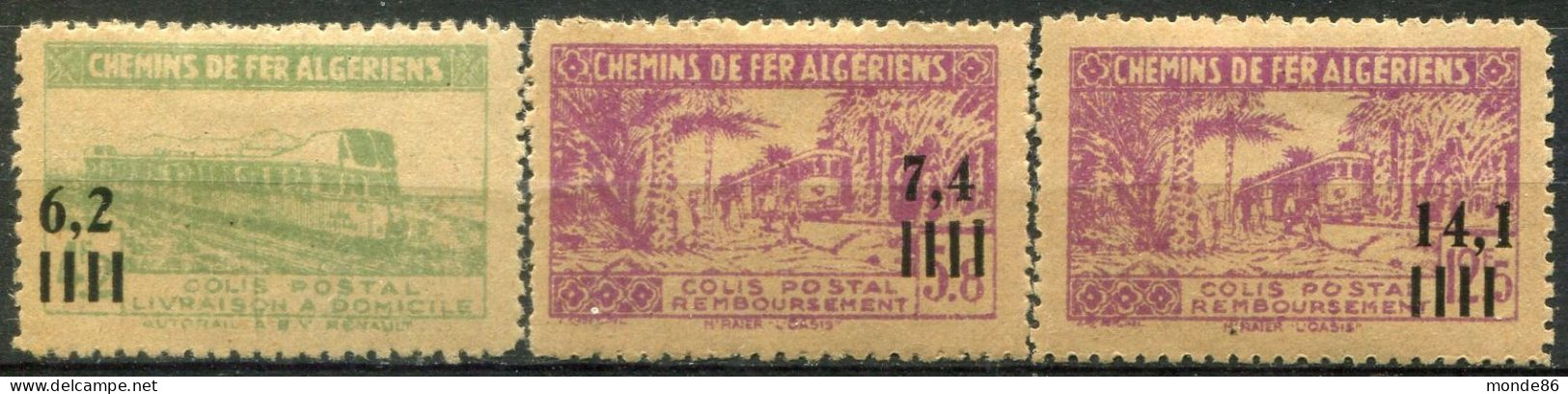 ALGERIE - Y&T CP N° 135-137-143 *...sans Surcharge - Colis Postaux