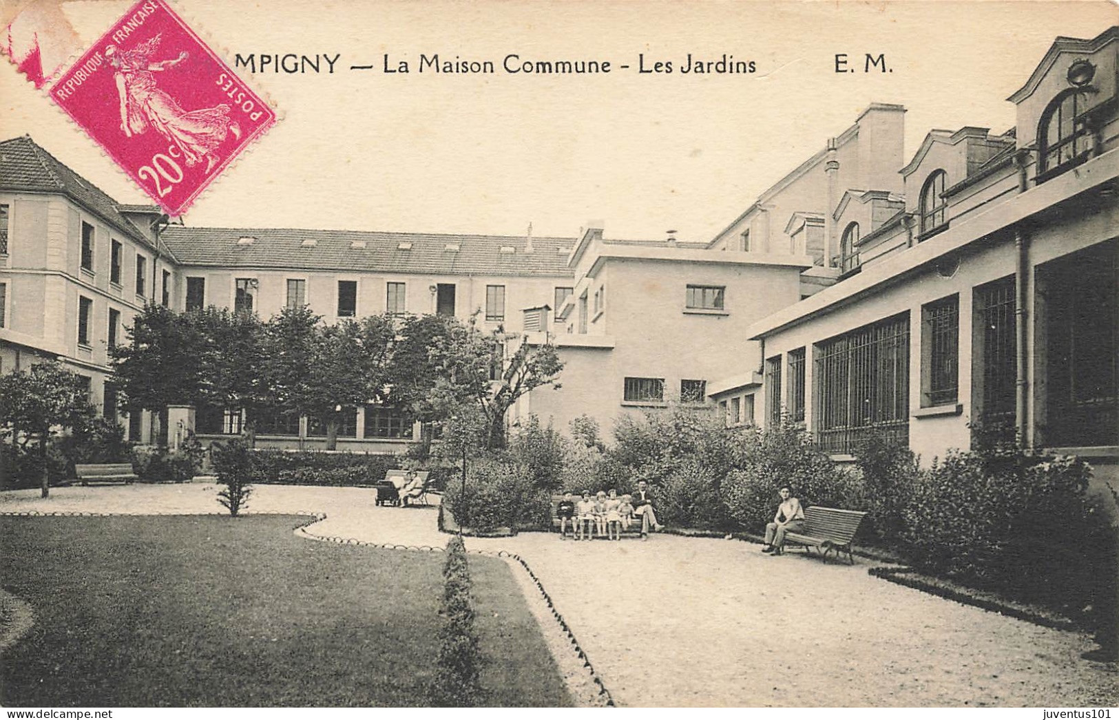 CPA Champigny Sur Marne-La Maison Commune-Les Jardins-4972-Timbre        L2633 - Champigny