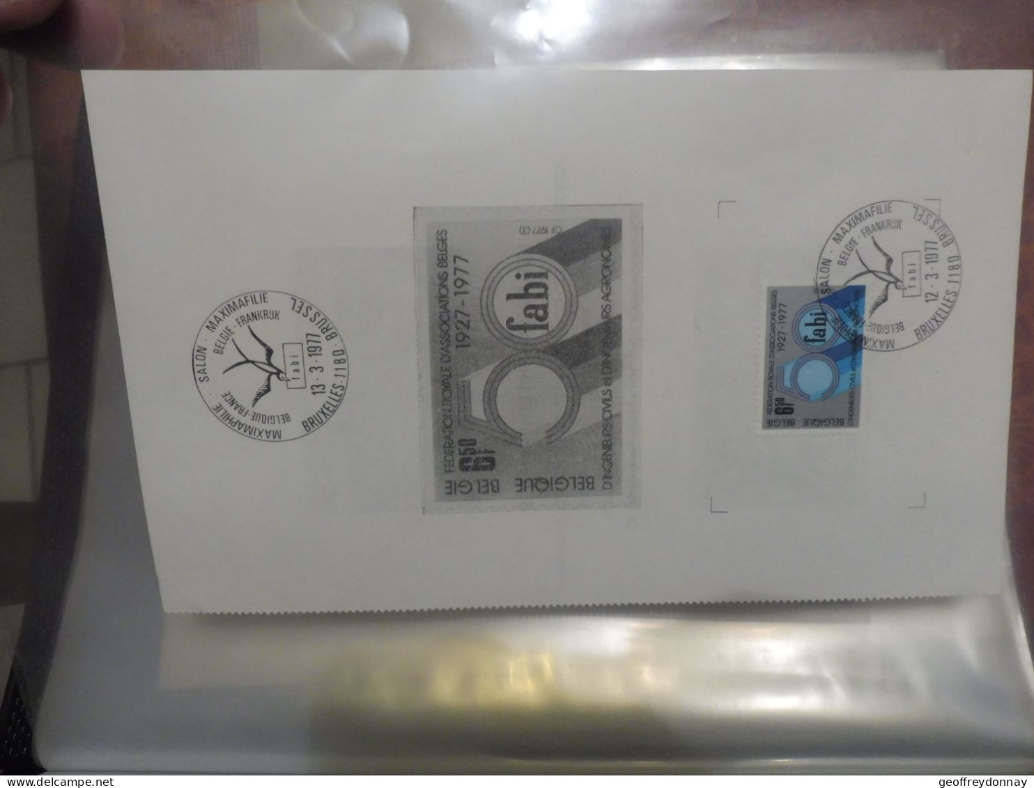 Belgique Belgie  Souvenir 1842 Ingenieur Agronome  Gestempelt Bruxelles / Oblitéré 1977  Parfait Etat - Post Office Leaflets
