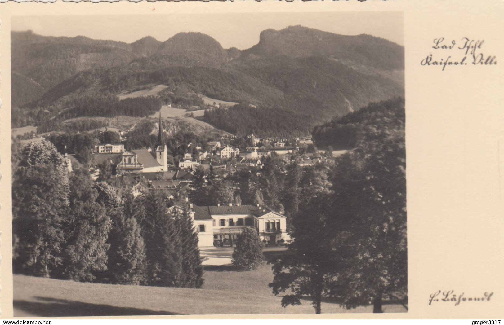 E4192) BAD ISCHL - Kaiserliche Villa U. Kirche Dahinter ALTE FOTO AK - Bad Ischl