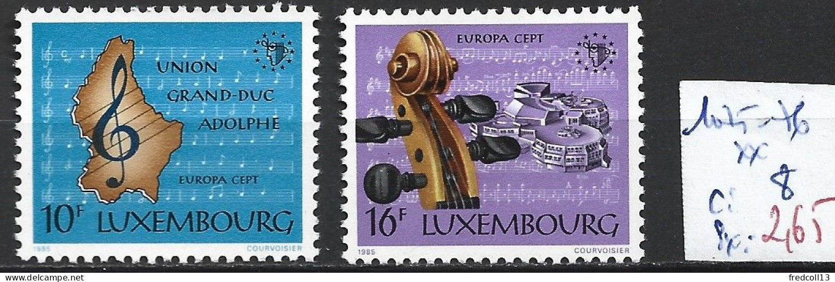 LUXEMBOURG 1075-76 ** Côte 8 € - 1985