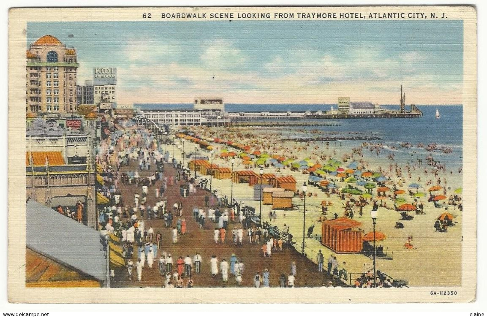Boardwalk Scene From Traymore Hotel - Atlantic City