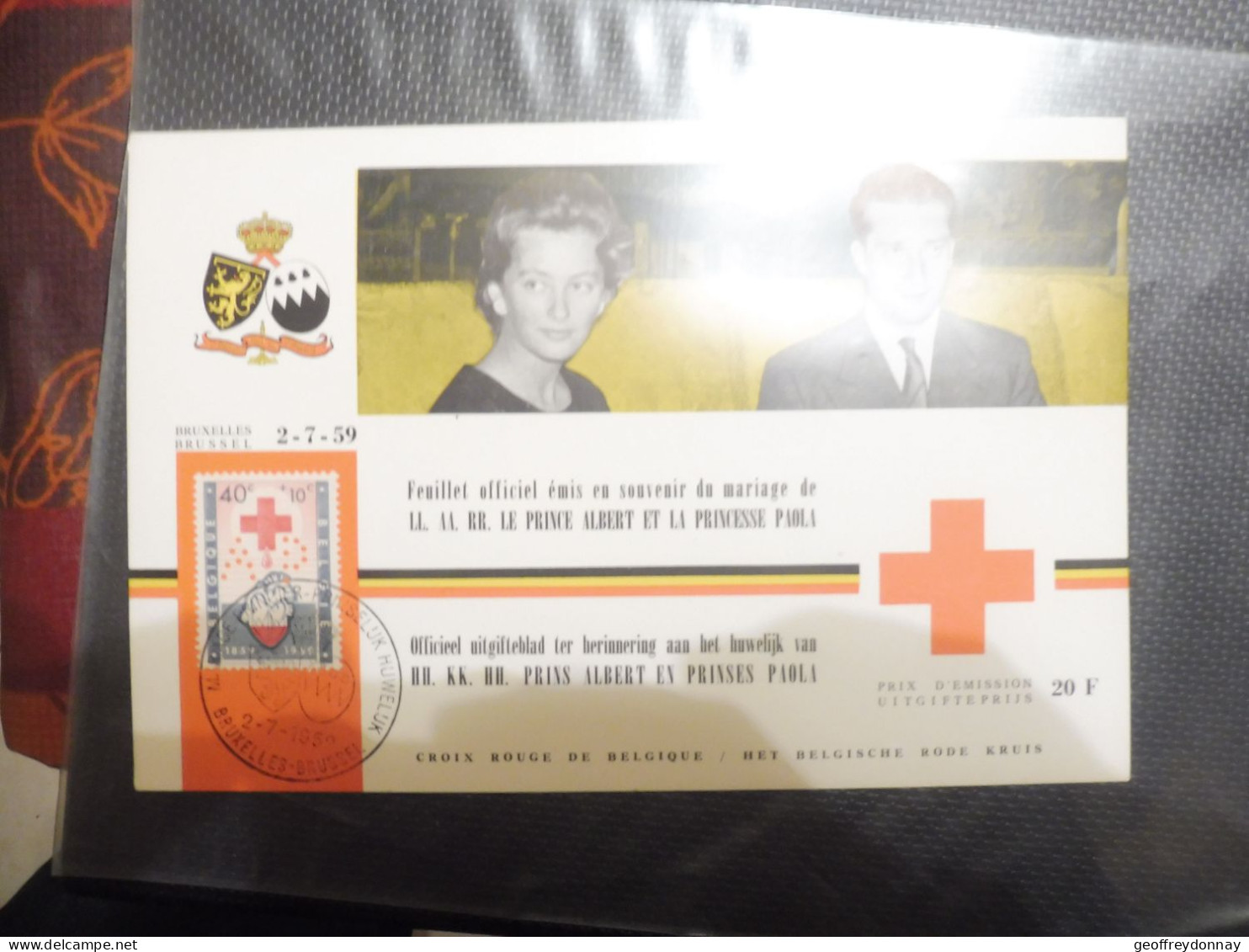 Belgique / Belgie Emissions Privées Cartes Kaart 125 / Privé-uitgiften  Bruxelles 1959 Perfect Croix Rouge Rode Kruis - Privées & Locales [PR & LO]