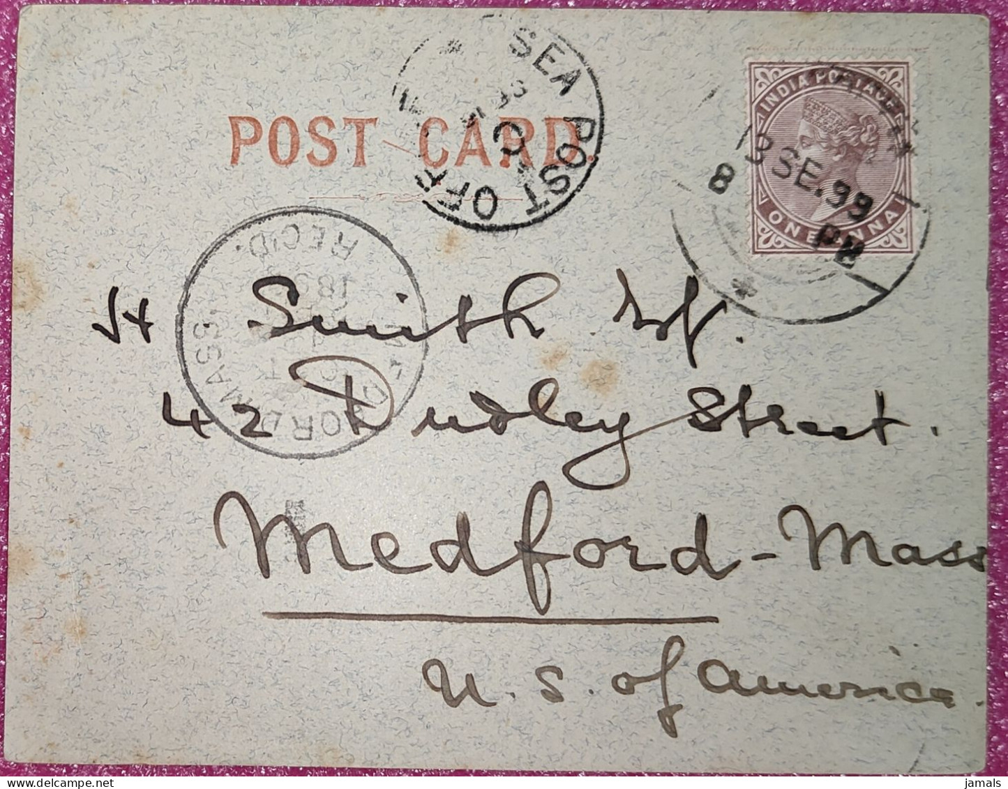 Br Queen Victoria Used On Postcard Sea Post Office Postmark As Scan - 1902-11 Koning Edward VII